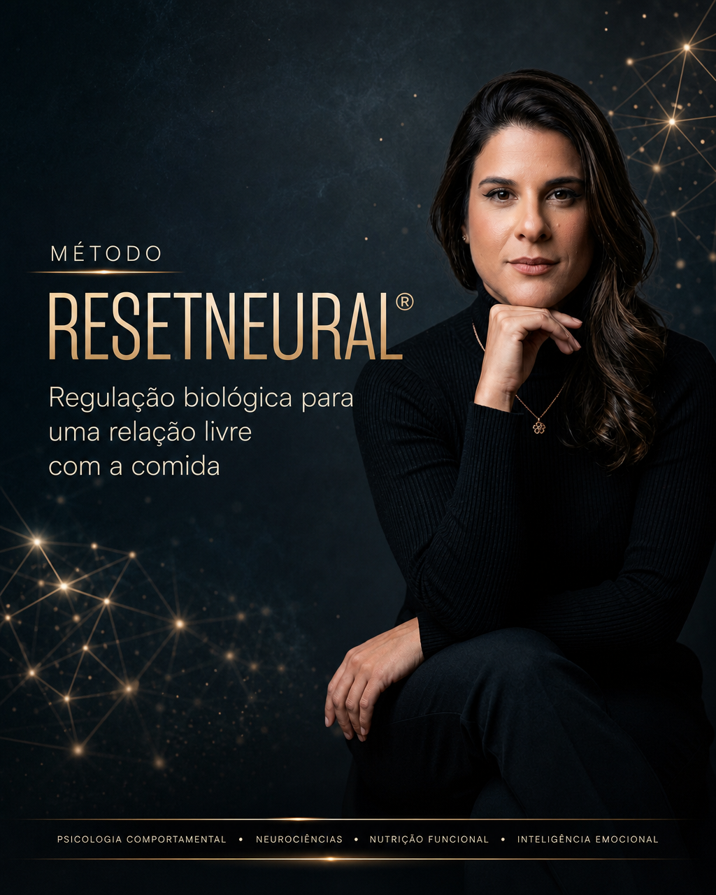 Bruna Lima ao lado do selo do Método ResetNeural